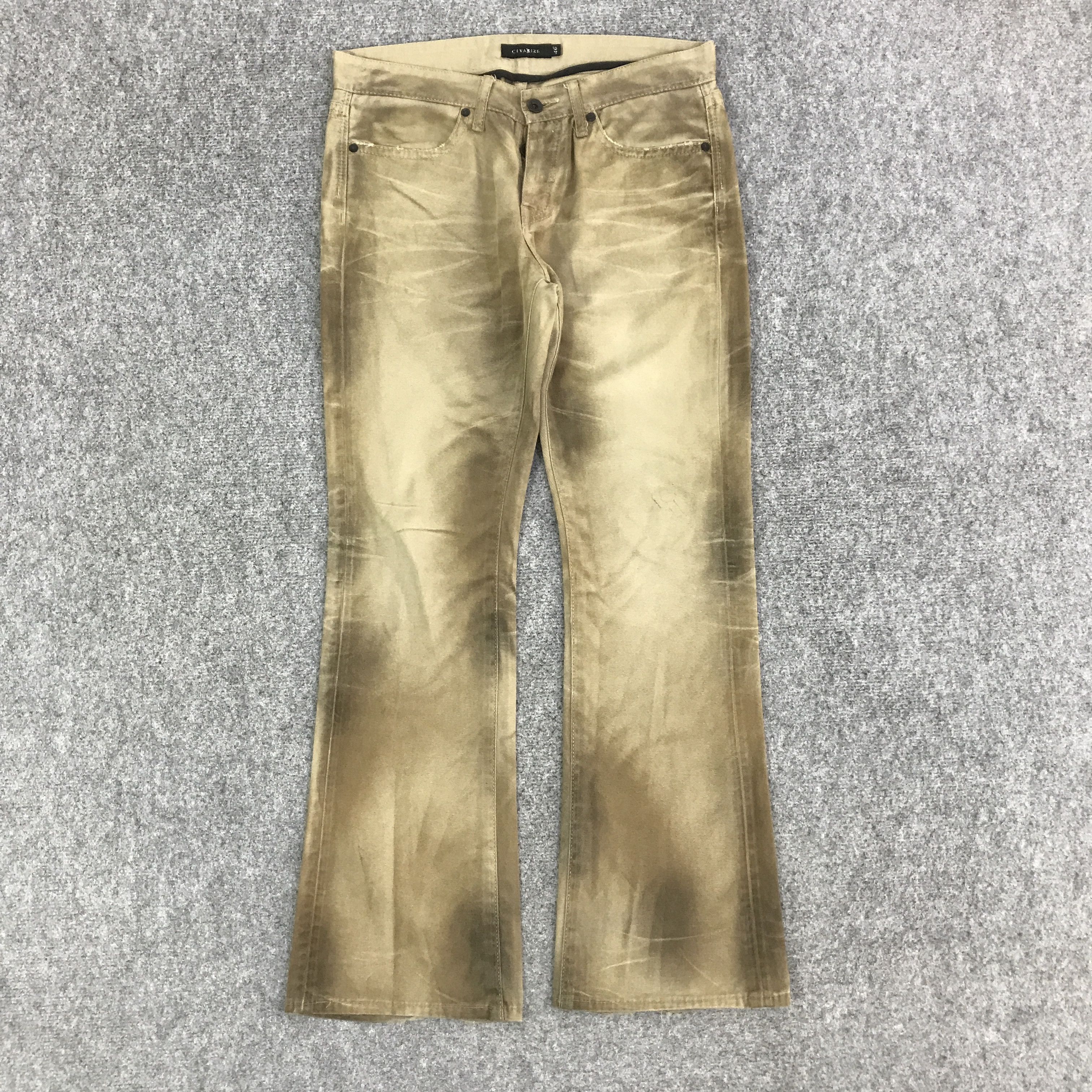CIVARIZE FLARE CIVARIZE RARE DESIGN PUNK DENIM PANTS K118B16 Size US 32 / EU 48 - 1 Thumbnail