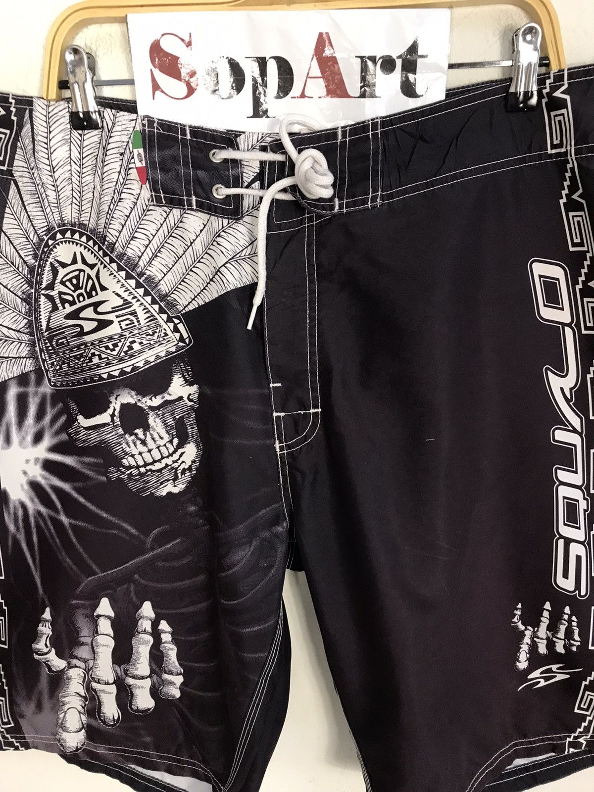 Vintage Vintage Short Pants Surf Squad Skull FullPrint Design Size US 36 / EU 52 - 3 Thumbnail