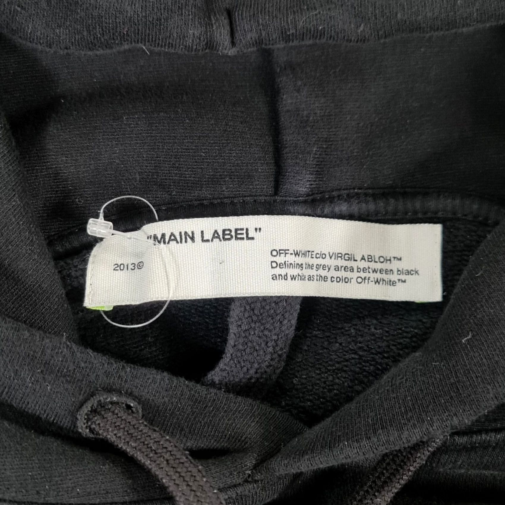 Off-White VINTAGE Off-White Mens Hoodie Black XS Pullover Logo Front Cotton Fleece Kangaroo Pocket Diag Backone? Size US XS / EU 42 / 0 - 6 Thumbnail