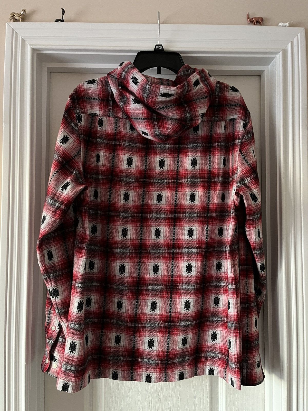 Supreme Supreme hooded shadow plaid flannel | Grailed