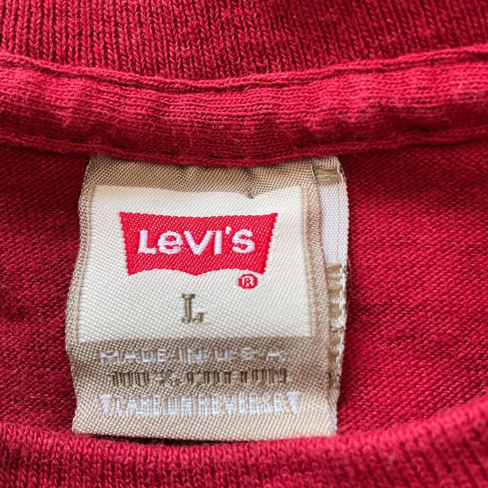 Levi's Vintage 90s Single Stitch Red Levi’s T-Shirt Size L Size US L / EU 52-54 / 3 - 3 Thumbnail