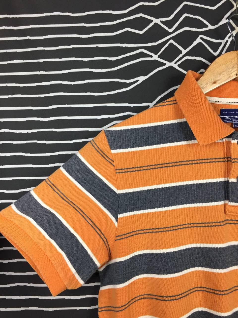 Japanese Brand × Uniqlo Uniqlo X The Wave Is Forever Striped Polo Tee Size US XL / EU 56 / 4 - 4 Thumbnail