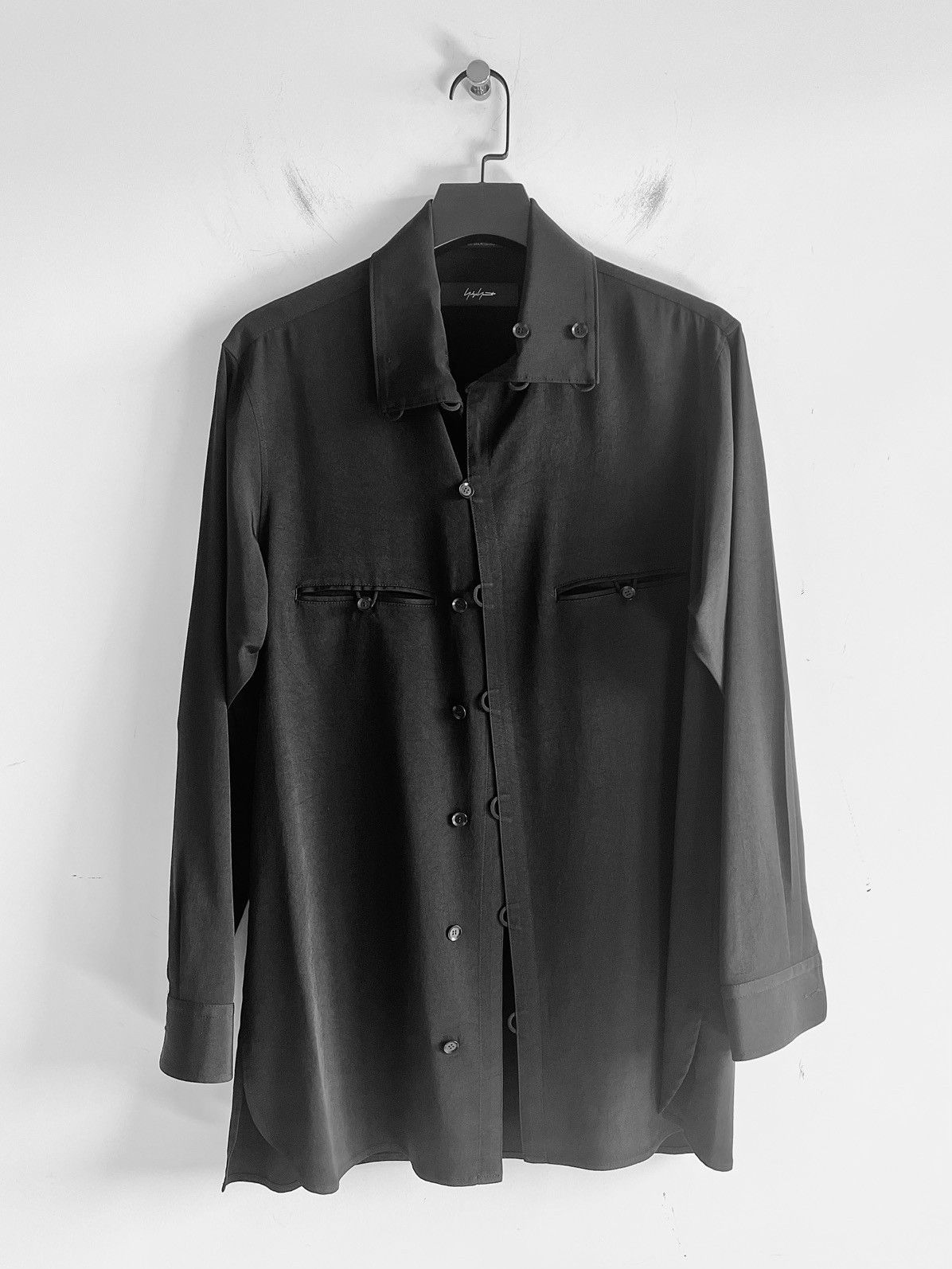 Yohji Yamamoto Yohji Yamamoto - TA/TUXEDO Broad China Long Sleeve Blouse Size M / US 6-8 / IT 42-44 - 1 Thumbnail