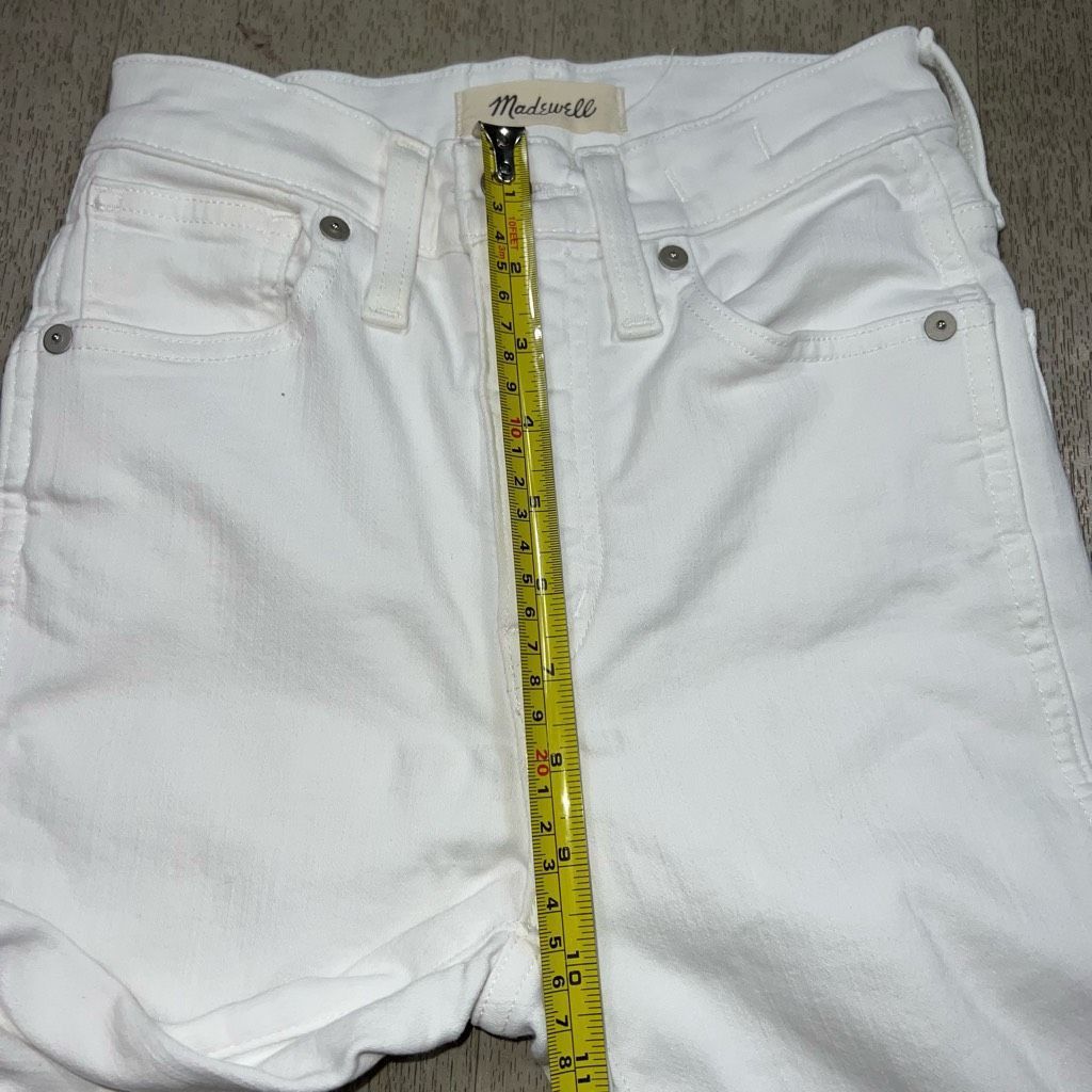 Madewell Madewell 10” High Rise Skinny Jeans in Pure White, Fitted Stretch Women’s 23 Size 25" / US 0 / IT 36 - 11 Thumbnail