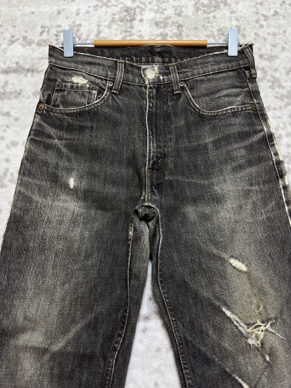 Levi's Vintage Levi’s 603 Acid Wash Distressed Tapered Leg Jeans Size US 28 / EU 44 - 3 Thumbnail