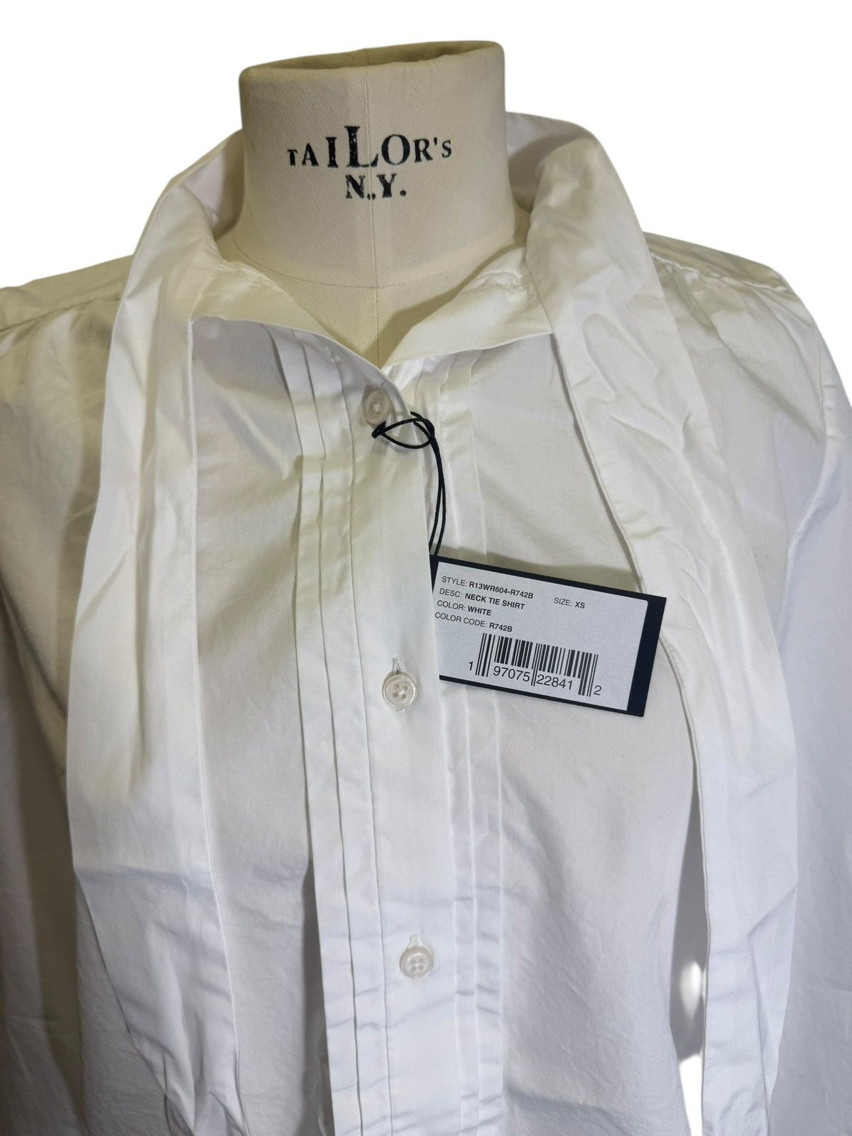 R13 R13 NICK TIE SHIRT / WHITE / XS / RRP.845€ Size XS / US 0-2 / IT 36-38 - 11 Thumbnail