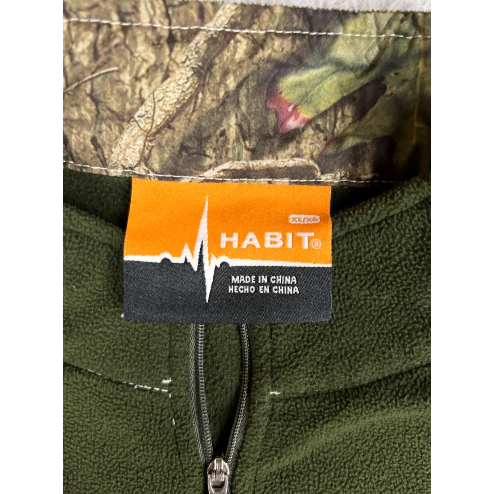 Habitat Habit Men 1/4 Zip Pullover Sweatshirt Camouflage Green XL Fleece Mock Neck Sports Outdoor Shirt Size US XL / EU 56 / 4 - 7 Thumbnail