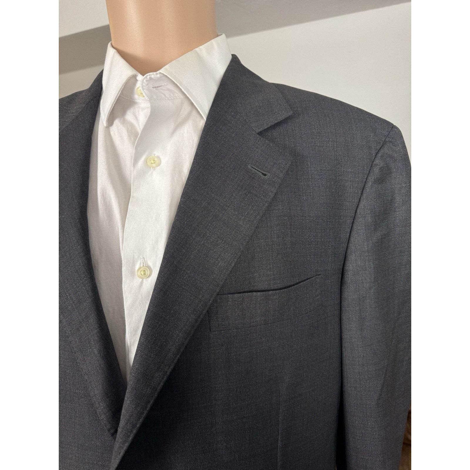 Brunello Cucinelli Brunello Cucinelli Charcoal Wool Sportcoat Jacket 54 IT 44US Size 44R - 4 Thumbnail