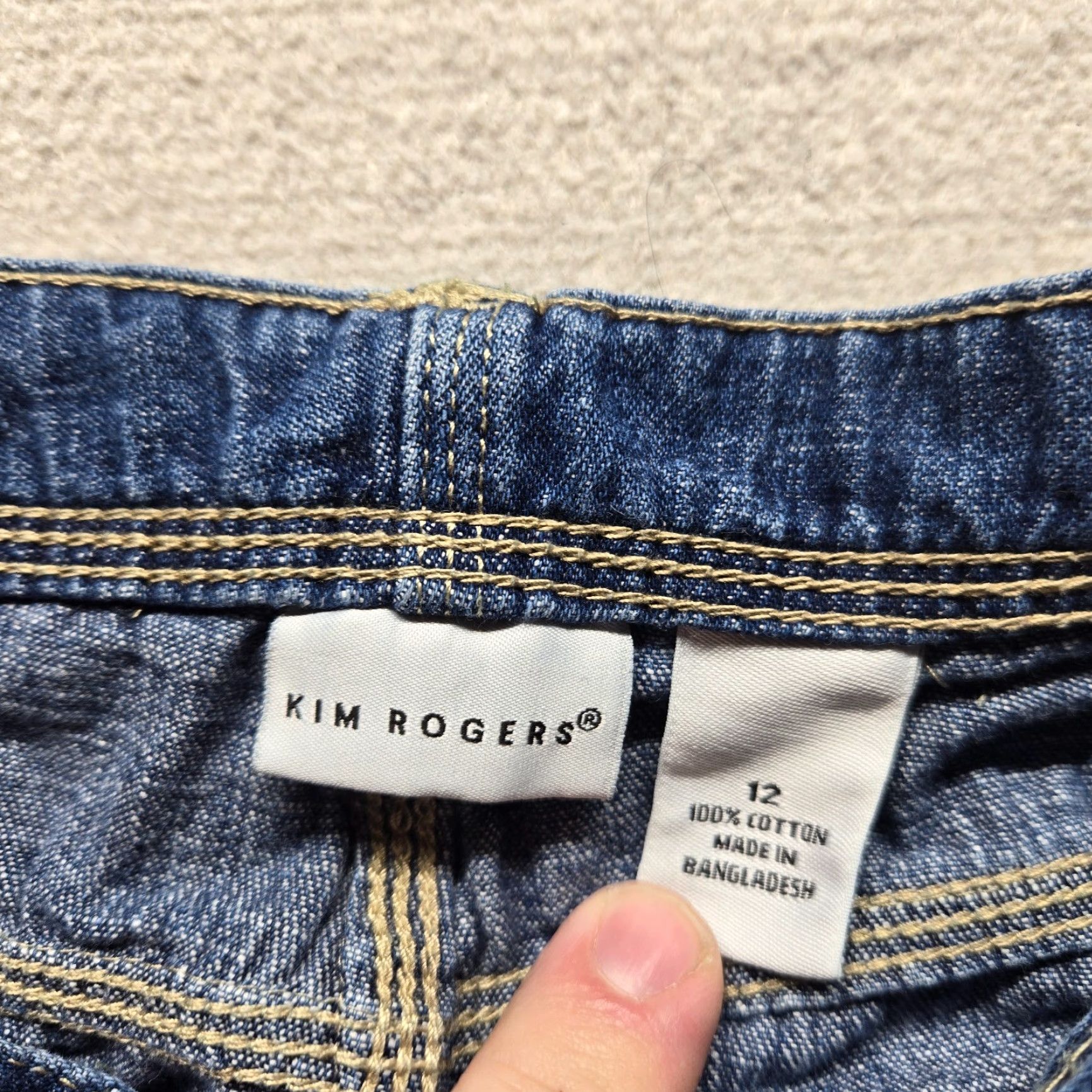 Denime Kim Rogers Denim Blue Jeans Pants Capris Ankle Button Adult Women's Size 12 Size 34" / US 12 / IT 48 - 4 Thumbnail
