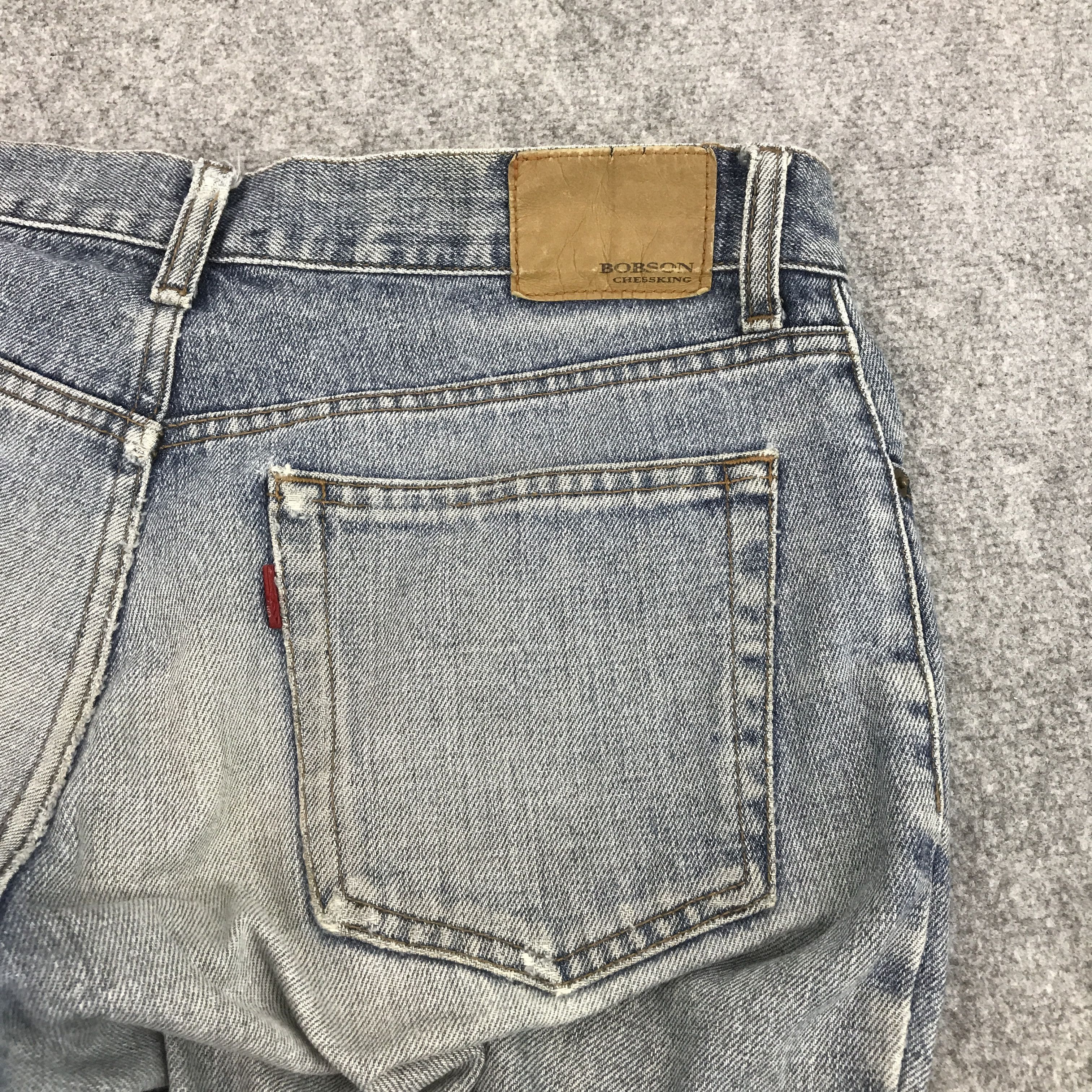 Japanese Brand BOBSON CHESSKING DISTRESSED BOOTCUT JEANS Size US 31 - 8 Thumbnail