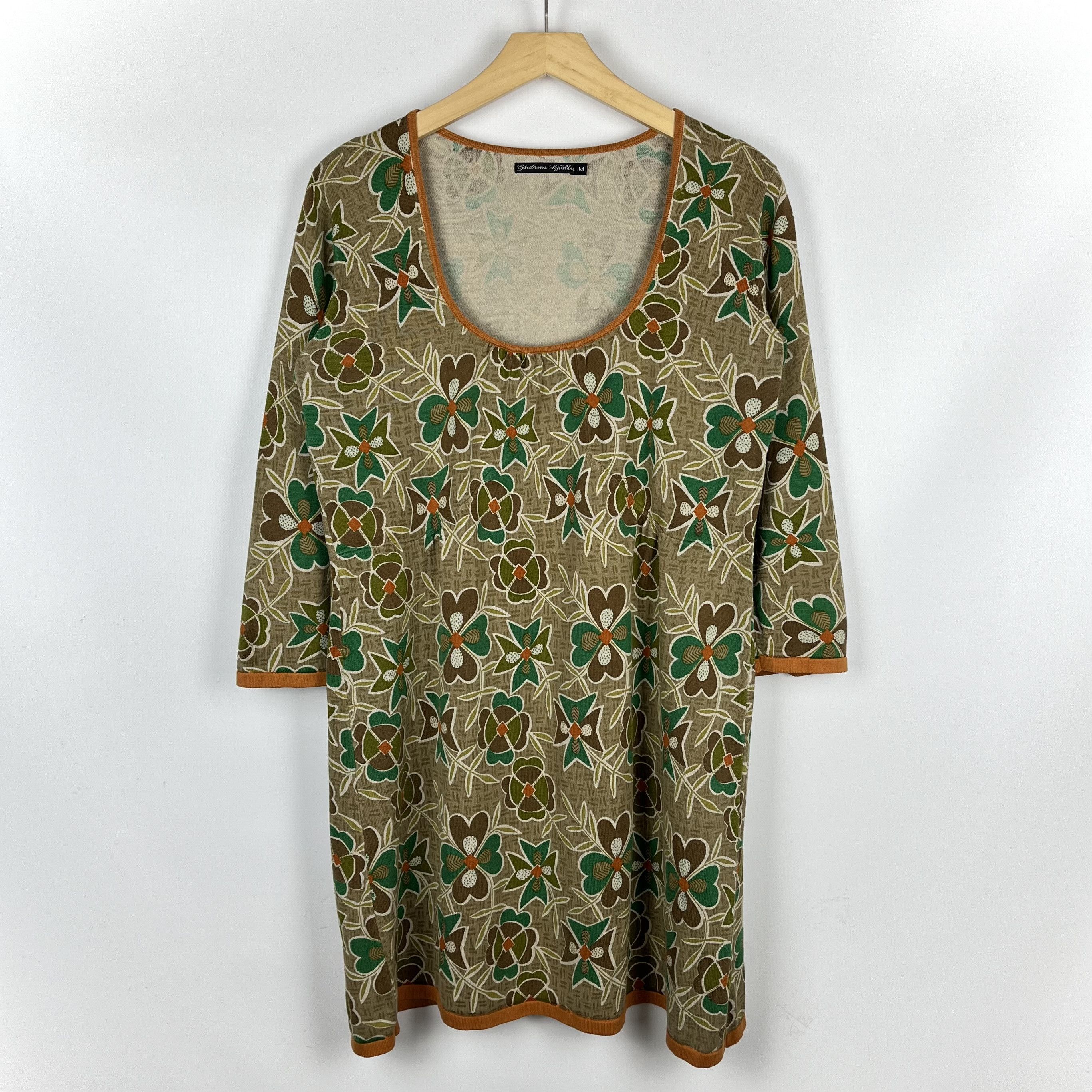 Gudrun Sjoden Ladies Gudrun Sjoden Floral Organic Cotton Tunic Dress Size M / US 6-8 / IT 42-44 - 1 Thumbnail
