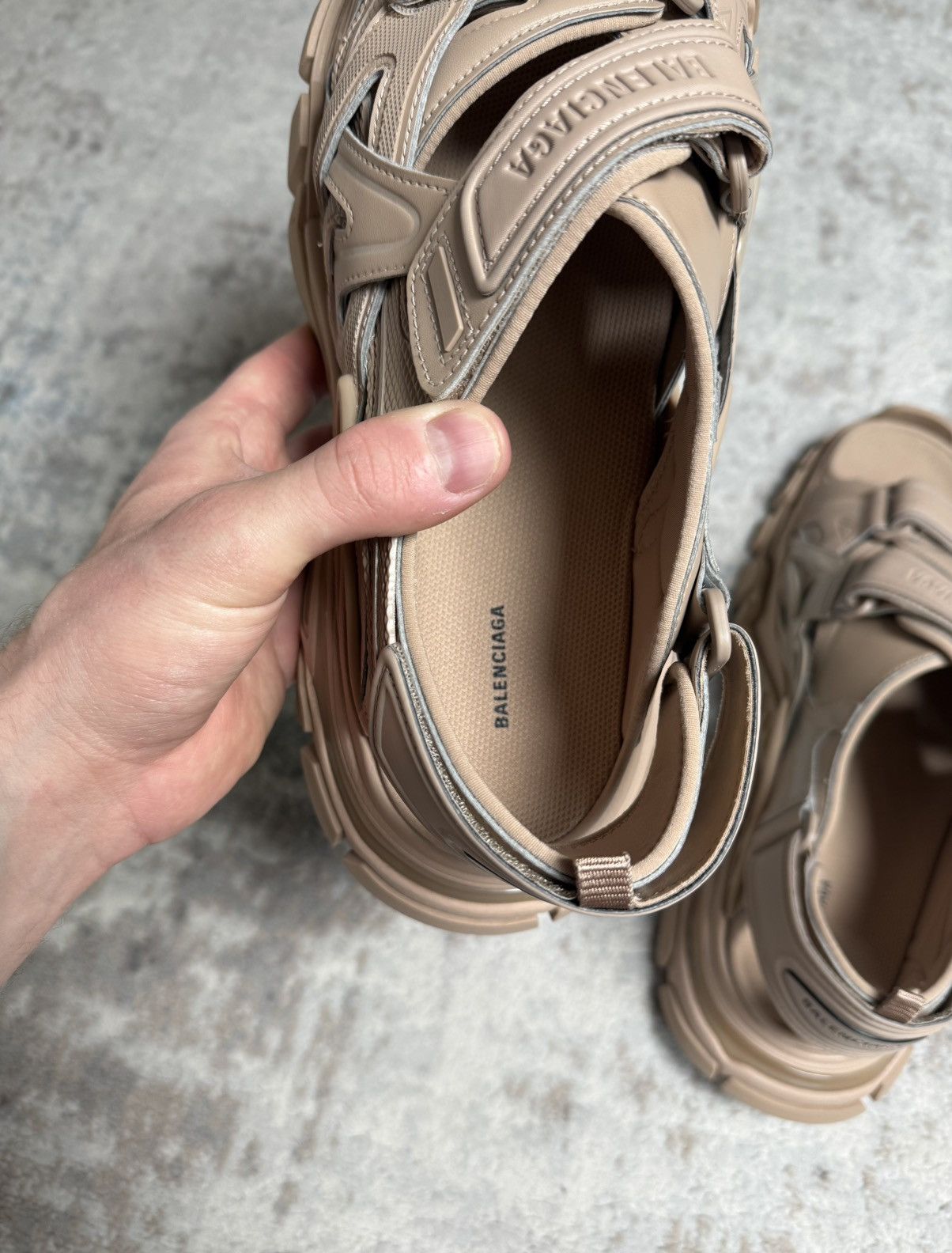 Balenciaga Balenciaga Track Sandals Beige Size US 14 / EU 47 - 5 Thumbnail