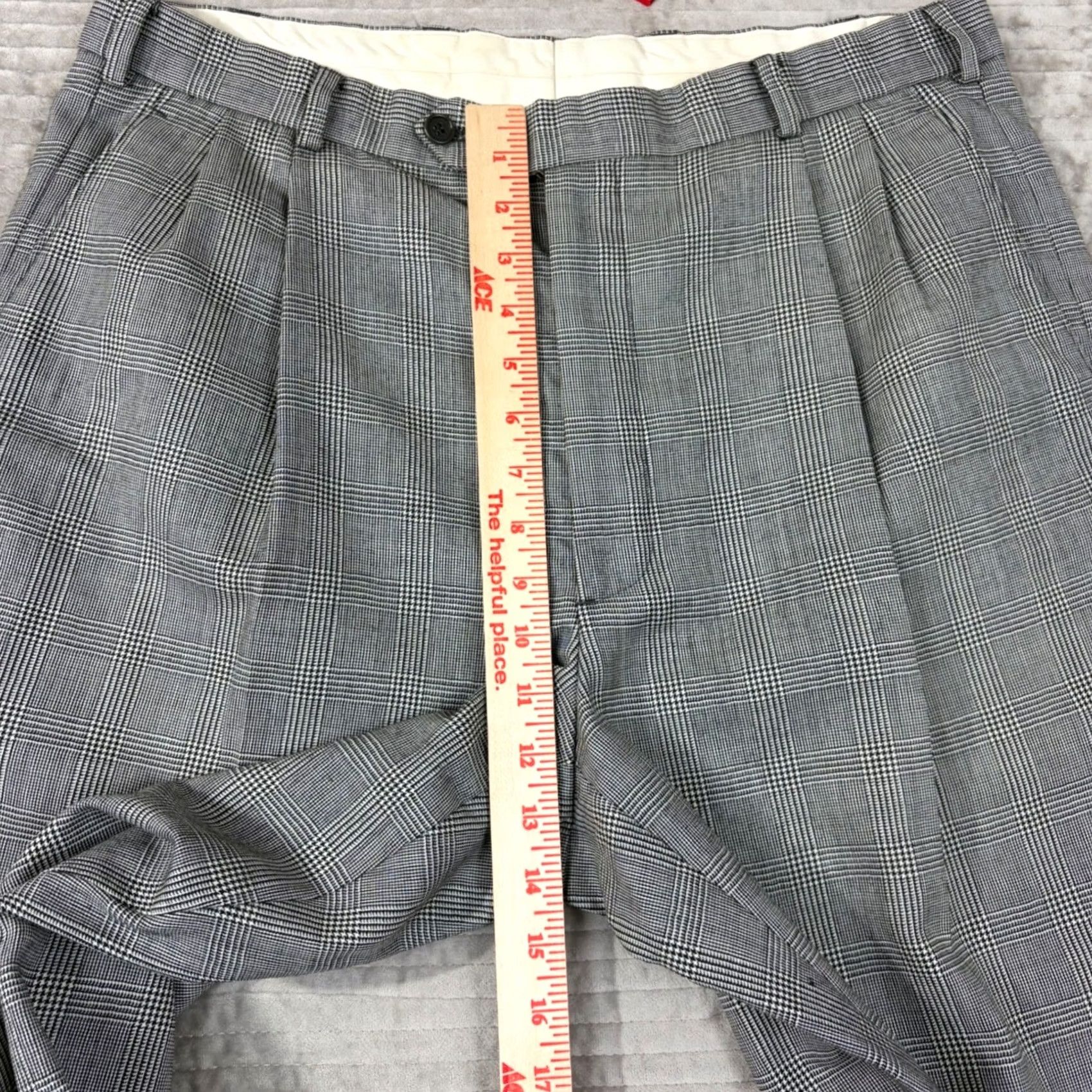 Brooks Brothers Brooks Brothers 346 wool cashmere glen plaid pleated cuffed pants grey 35x30 Size US 35 - 7 Thumbnail