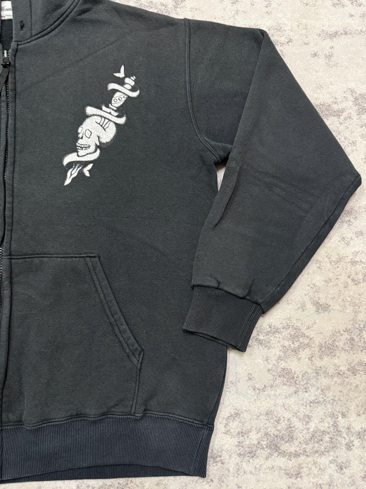 Japanese Brand Acoustic Prominent Skull Zip Up Sweater Hoodie Size US L / EU 52-54 / 3 - 5 Thumbnail