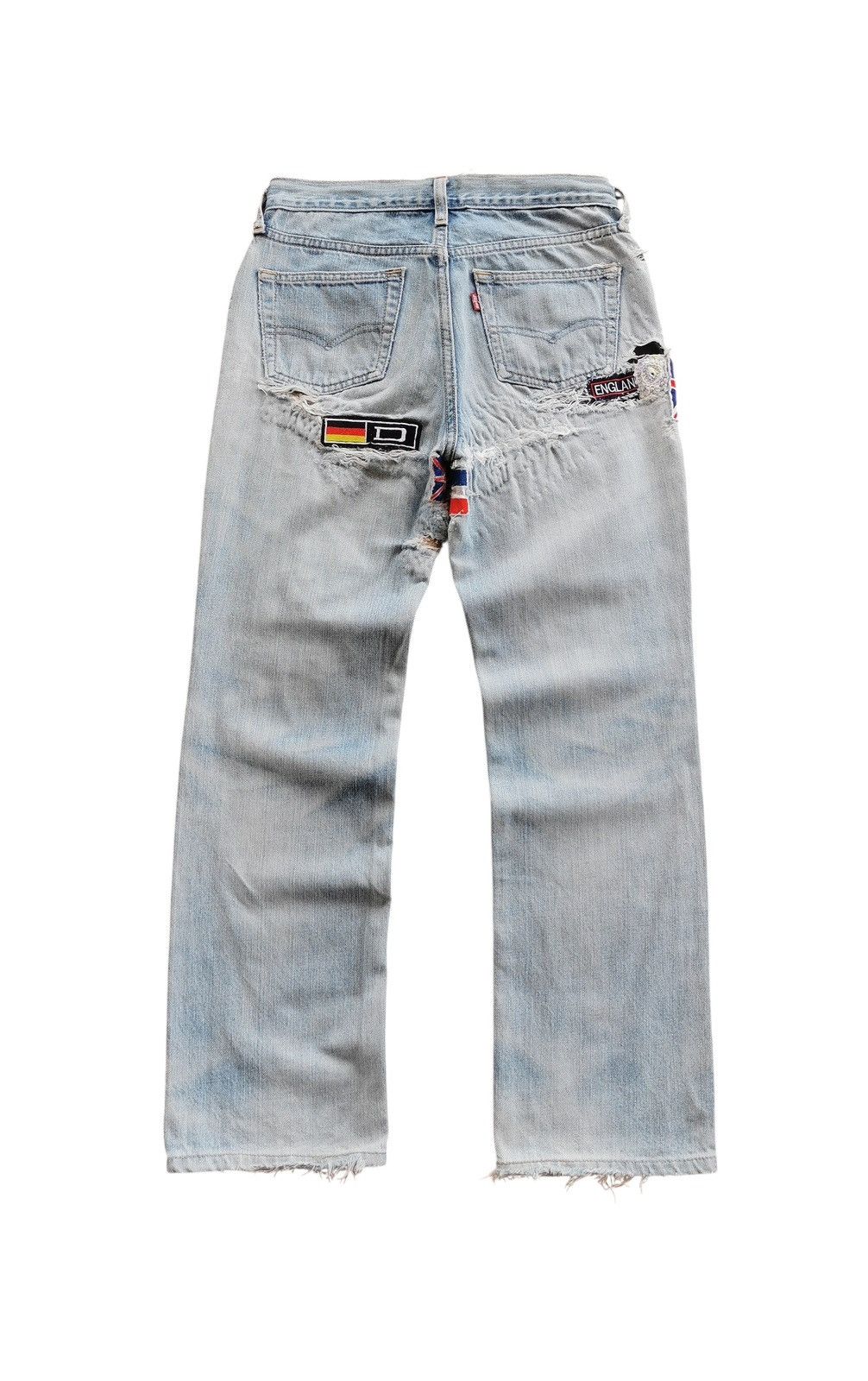 Levi's Streetwear Custom Reworked Vintage Levi's Patchwork Denim 27 Size US 27 - 3 Thumbnail