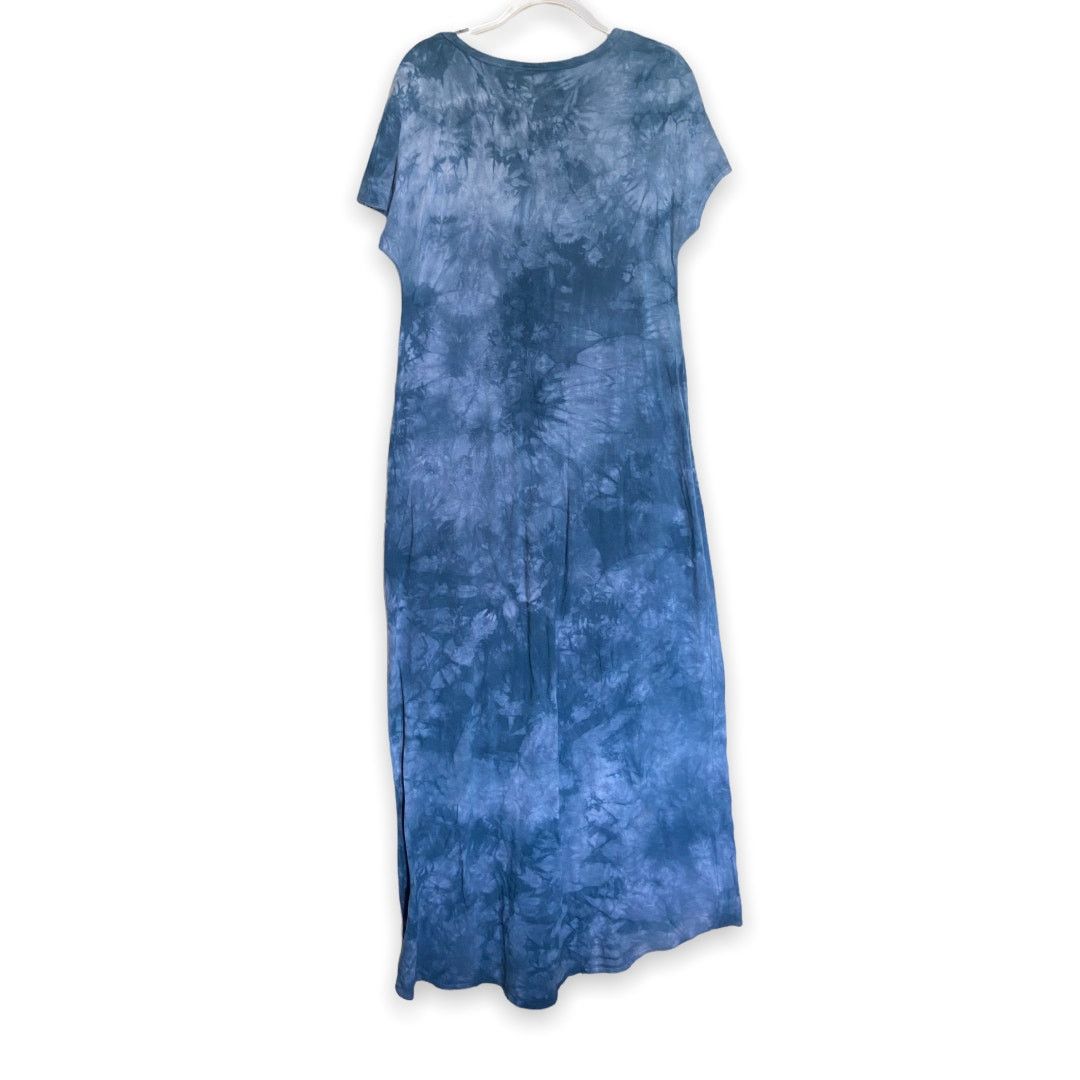 Other LuLaRoe Maria Blue Tie Dye Maxi Dress Buttery Soft Comfy L Size L / US 10 / IT 46 - 3 Thumbnail