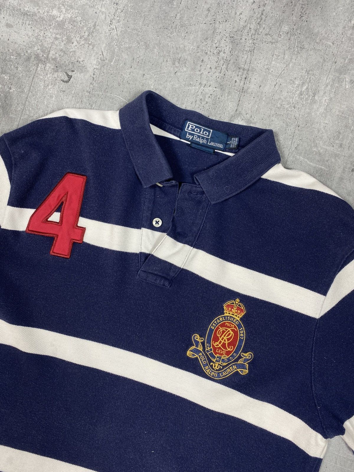 Polo Ralph Lauren Vintage Polo Ralph Lauren Rugby shirt Big Logo Chief Keef Size US L / EU 52-54 / 3 - 5 Thumbnail