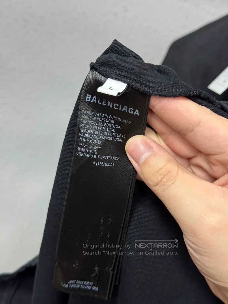Balenciaga Balenciaga Double B Mud Dyed Distressed Short Sleeve Size US XL / EU 56 / 4 - 4 Thumbnail