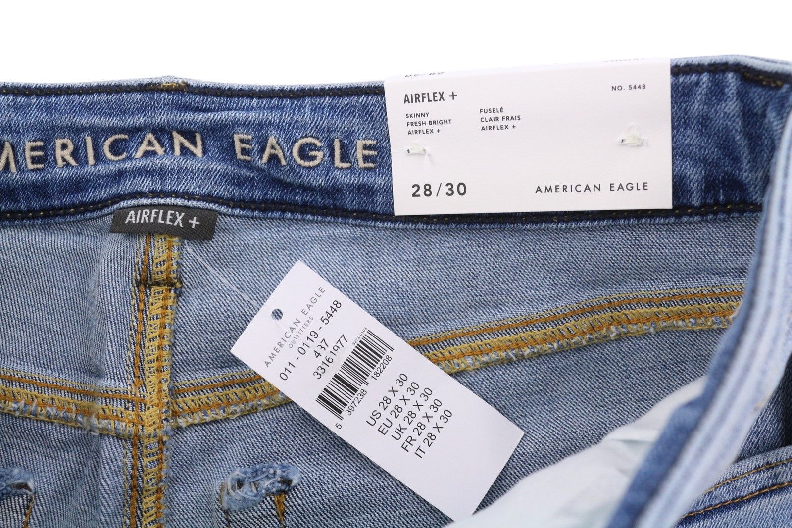 American Eagle Outfitters AIRFLEX+ W28/L30 Skinny Bright Jeans 88969 Size US 28 / EU 44 - 6 Thumbnail
