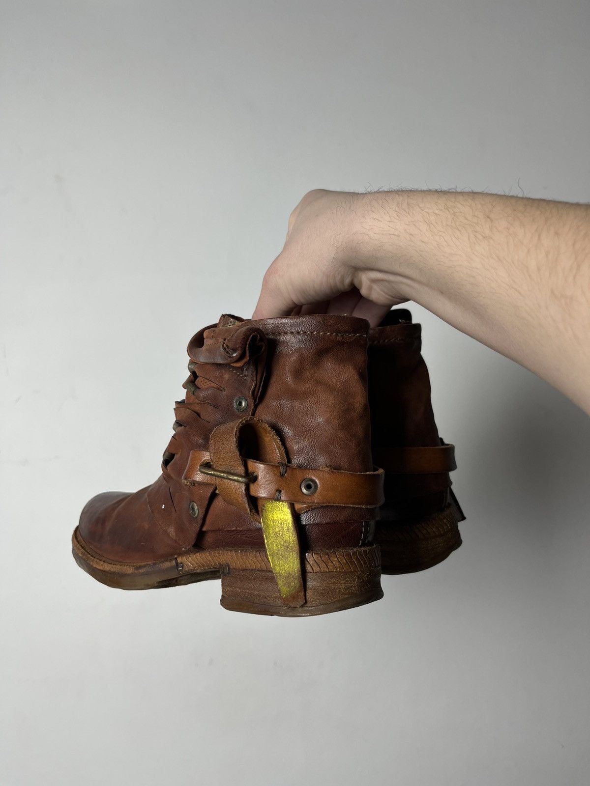 A.S.98 🔥A.S.98 AIRSTEP ANKLE STRAPS LEATHER 90'S BOOTS GUIDI VIBE Size US 6.5 / IT 36.5 - 3 Thumbnail