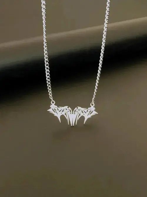 Jewelry × Vintage Retro Punk Necklace Chain Minimal Stainless Steel Size ONE SIZE - 4 Thumbnail