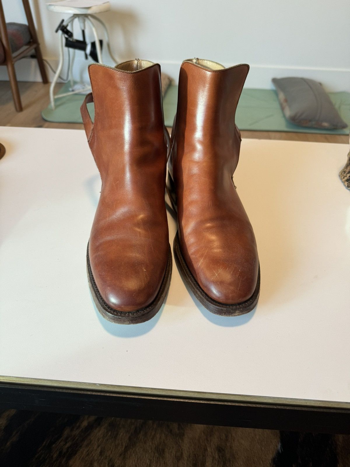 image of Crockett Jones Cricket & Jones Leather Riding Boots in Brown, Men's (Size 10)