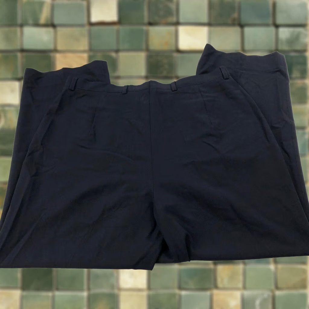 Escada VINTAGE Escada Dress Pants Blue Wool High Rise 16 34W 28L Women Pockets Front Flat Front Size 16 Womens Size 38" / US 16 / IT 52 - 1 Thumbnail