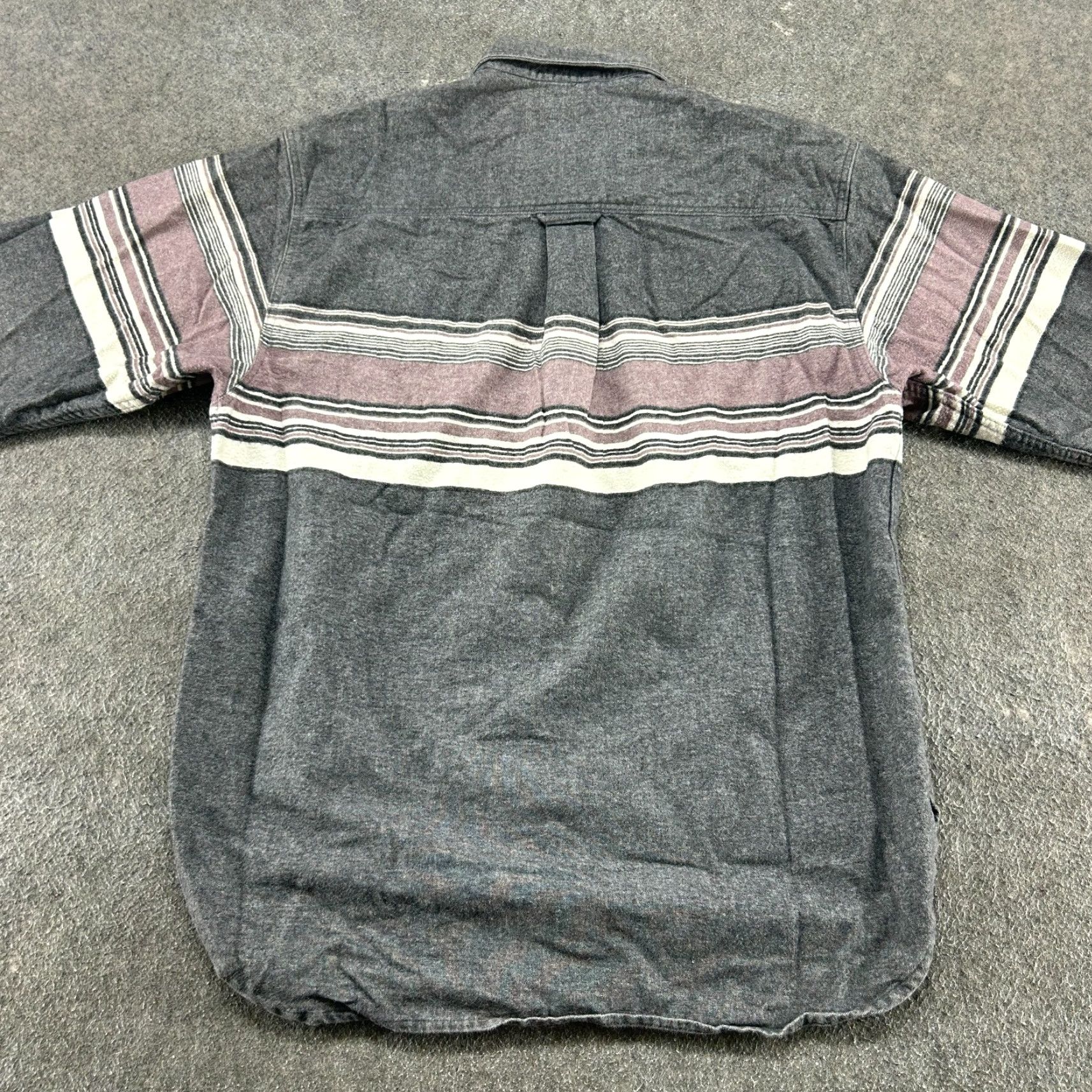 Eddie Bauer VINTAGE Eddie Bauer Shirt Men LT Grey Button Up Long Sleeve Striped Chamois 90s Size US L / EU 52-54 / 3 - 5 Thumbnail