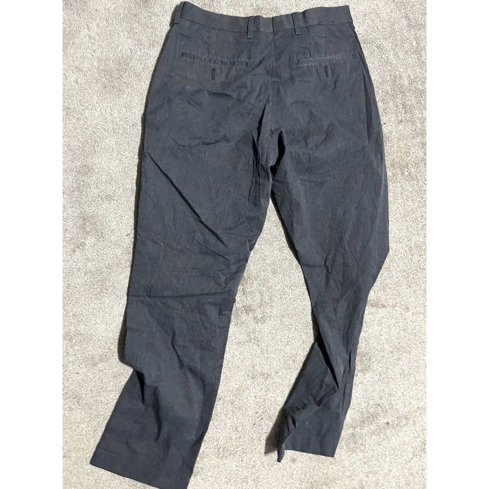 Express Express Mens Stretch Dress Pants Solid Gray 30x32 Size US 30 / EU 46 - 3 Thumbnail