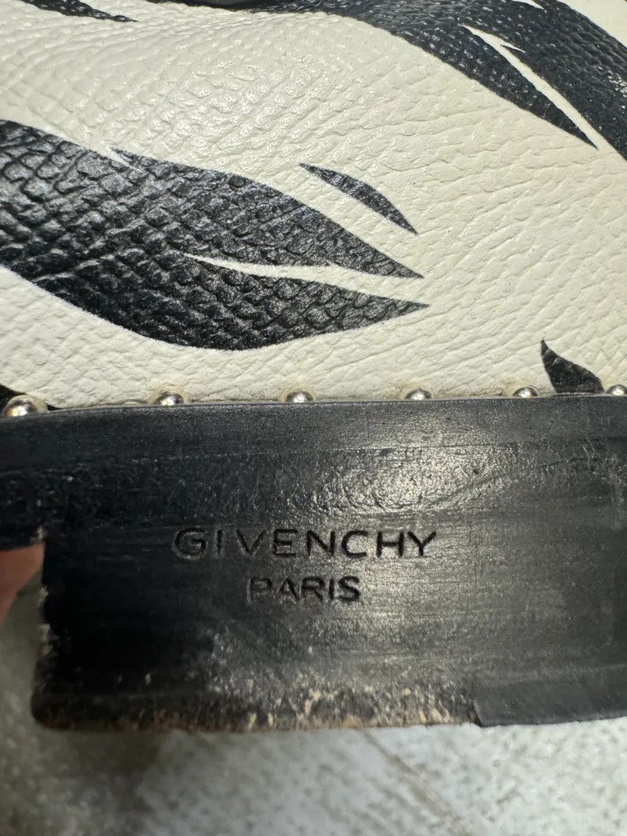 Givenchy Black & White Zebra Leather Studded Strapped Boots