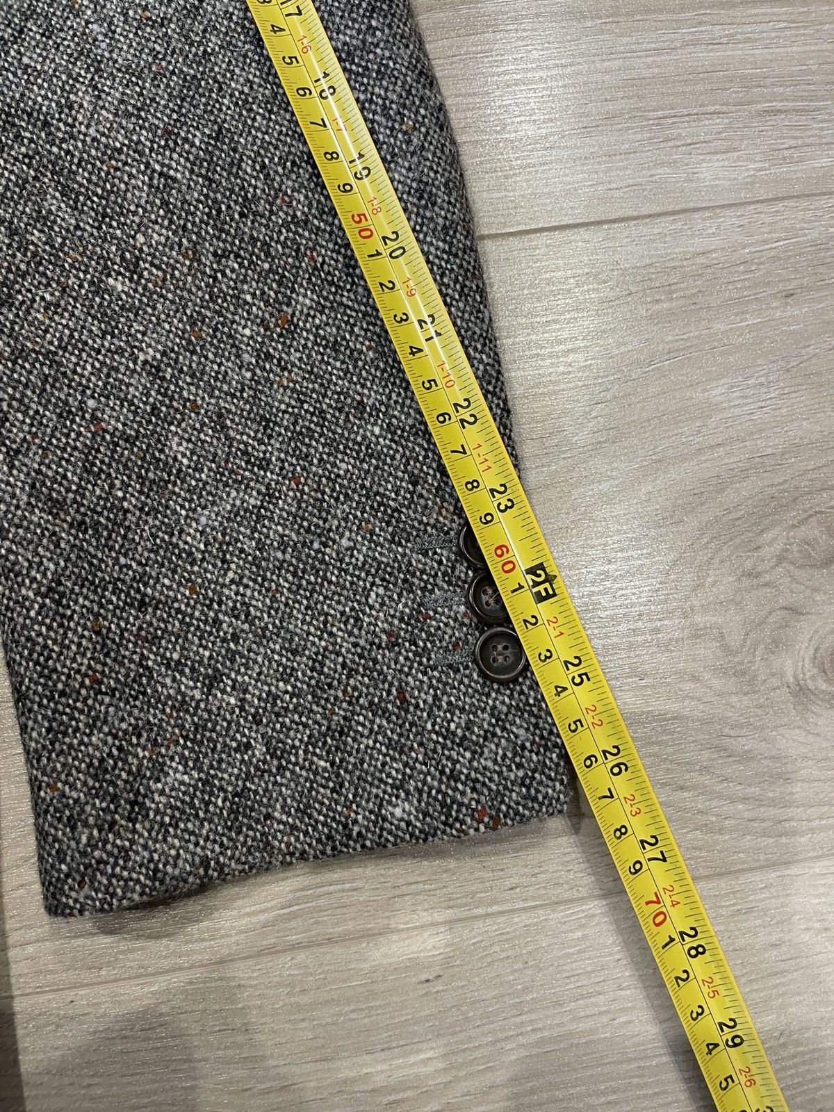Vintage Senza Limiti Double Breasted Wool Tweed Blazer 42R Size 42R - 14 Thumbnail