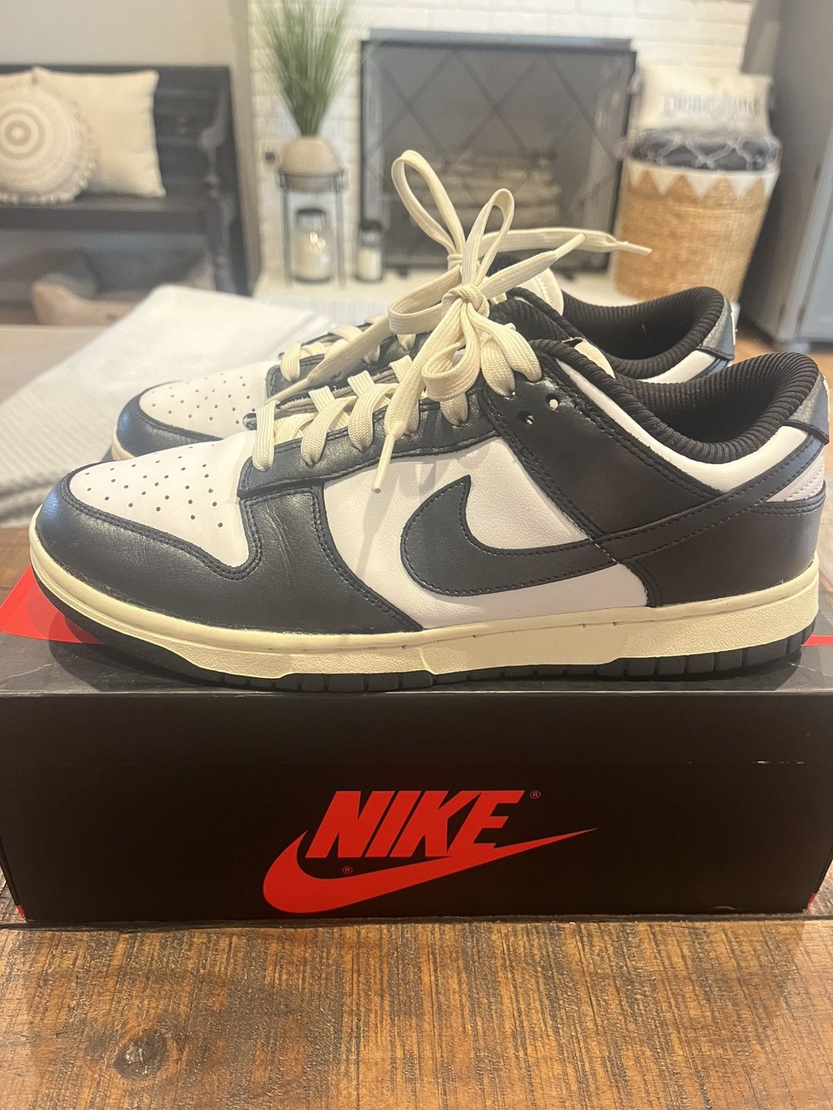 Nike Nike Dunk Low “Vintage Panda” Size US 9.5 / IT 39.5 - 1 Thumbnail