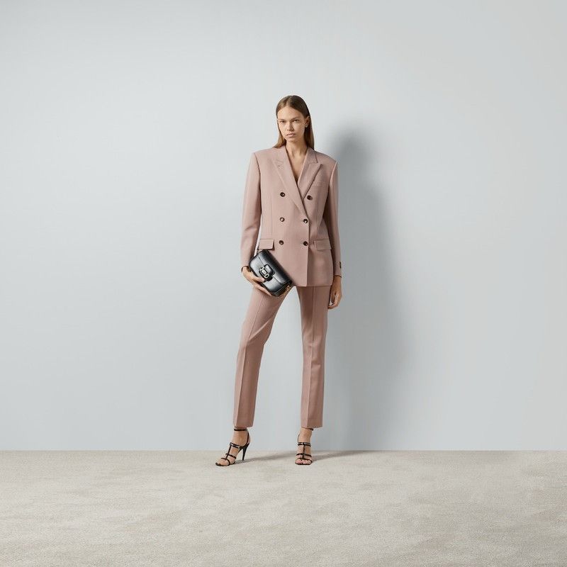 Gucci o1la5ras0526 Wool Pants With Gucci Horsebit Label in Pink Size 28" / US 6 / IT 42 - 2 Thumbnail