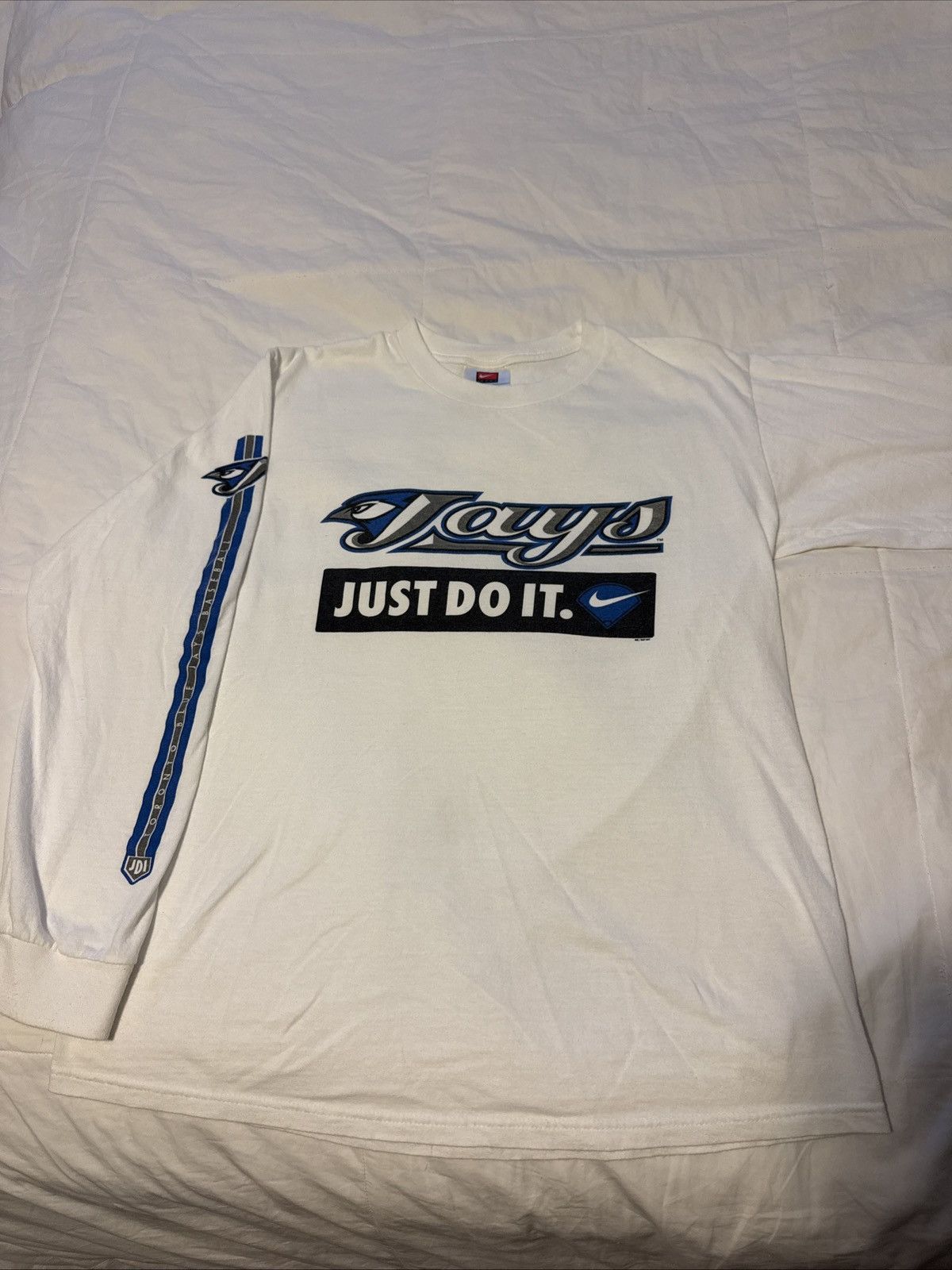 Nike Nike Nike Swoosh Toronto Blue Jays white Longsleeve 2005 S Size US S / EU 44-46 / 1 - 2 Thumbnail