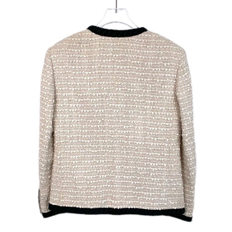 Gucci Gucci Size 38 Beige cotton V-neck single-breasted small fra Size US XXS / EU 40 - 2 Thumbnail