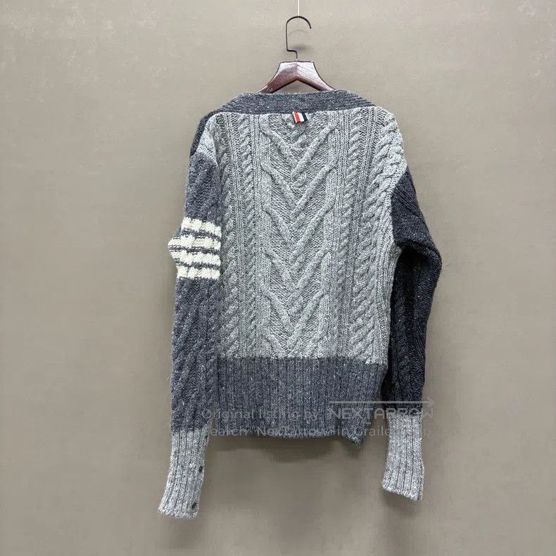 Thom Browne Thom Browne Gray Patchwork Open Cardigan Size US S / EU 44-46 / 1 - 2 Thumbnail