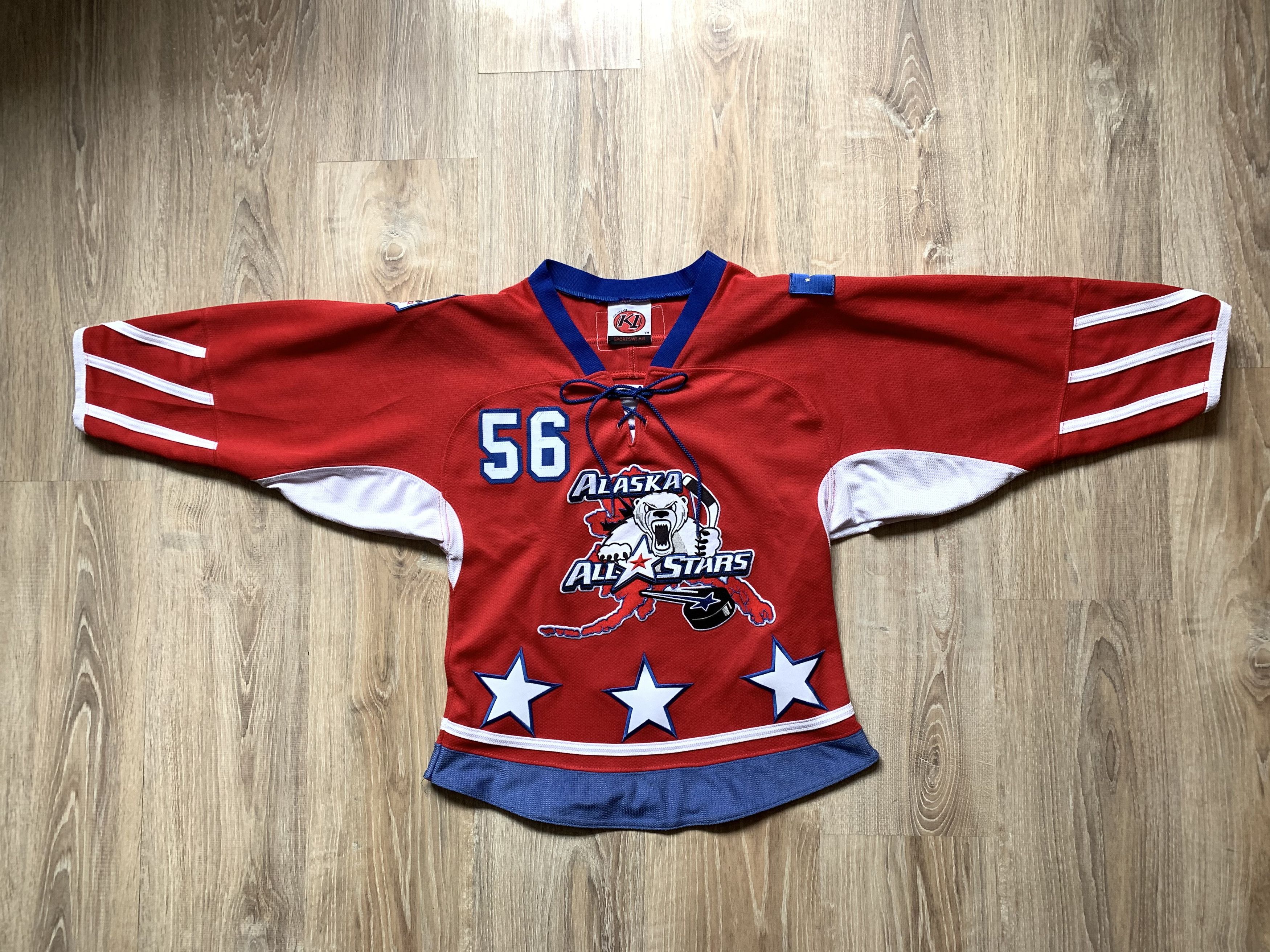 NHL × Vintage Vintage K1 Alaska All Stars Peter Flannery-Schutt #56 Jersey Size US XXS / EU 40 - 3 Thumbnail