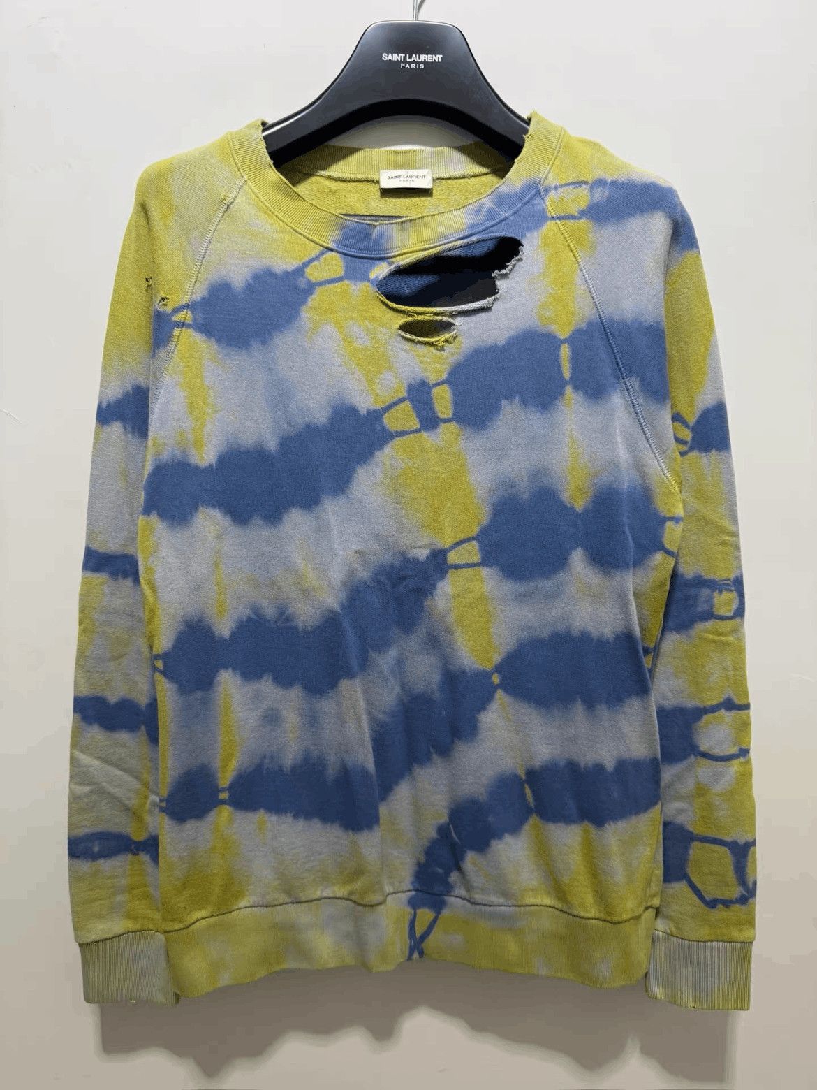 Saint Laurent Paris Saint Laurent Paris by Hedi 16SS Destroyed Sweatshirt-2508 Size US S / EU 44-46 / 1 - 1 Thumbnail