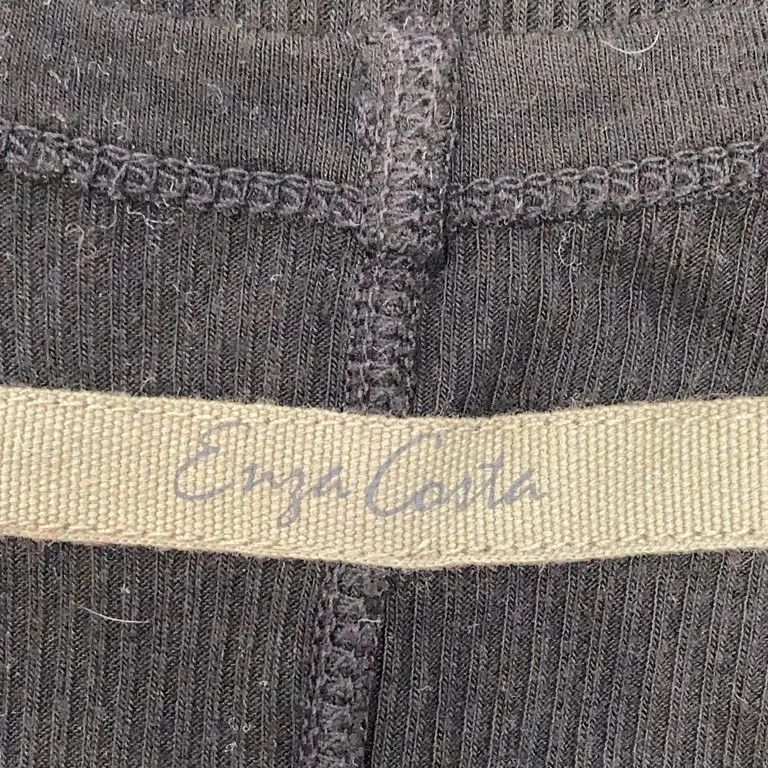 Enza Costa Silk Ribbed Tank Top Black Size L Size L / US 10 / IT 46 - 4 Thumbnail