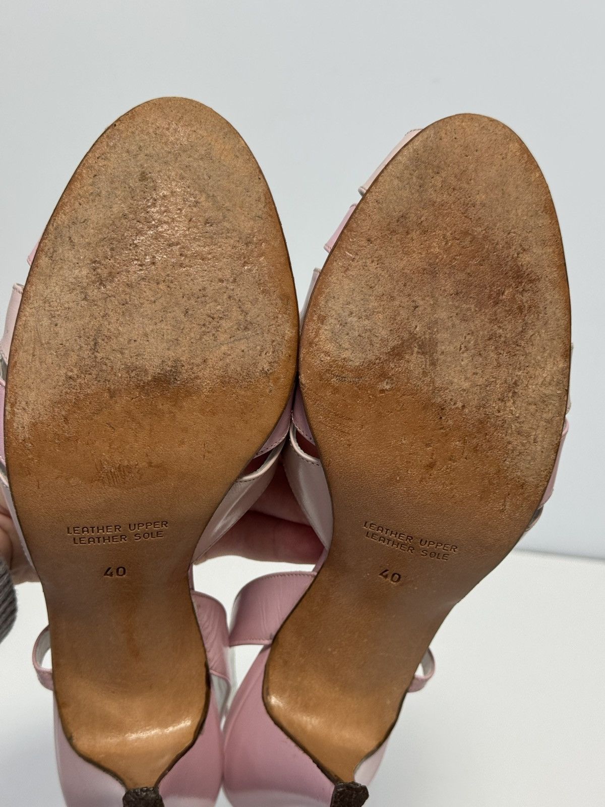 Bally Bally Pink Leather Slingback Heels Peep Toe Strappy Pumps Size US 10 / IT 40 - 14 Thumbnail