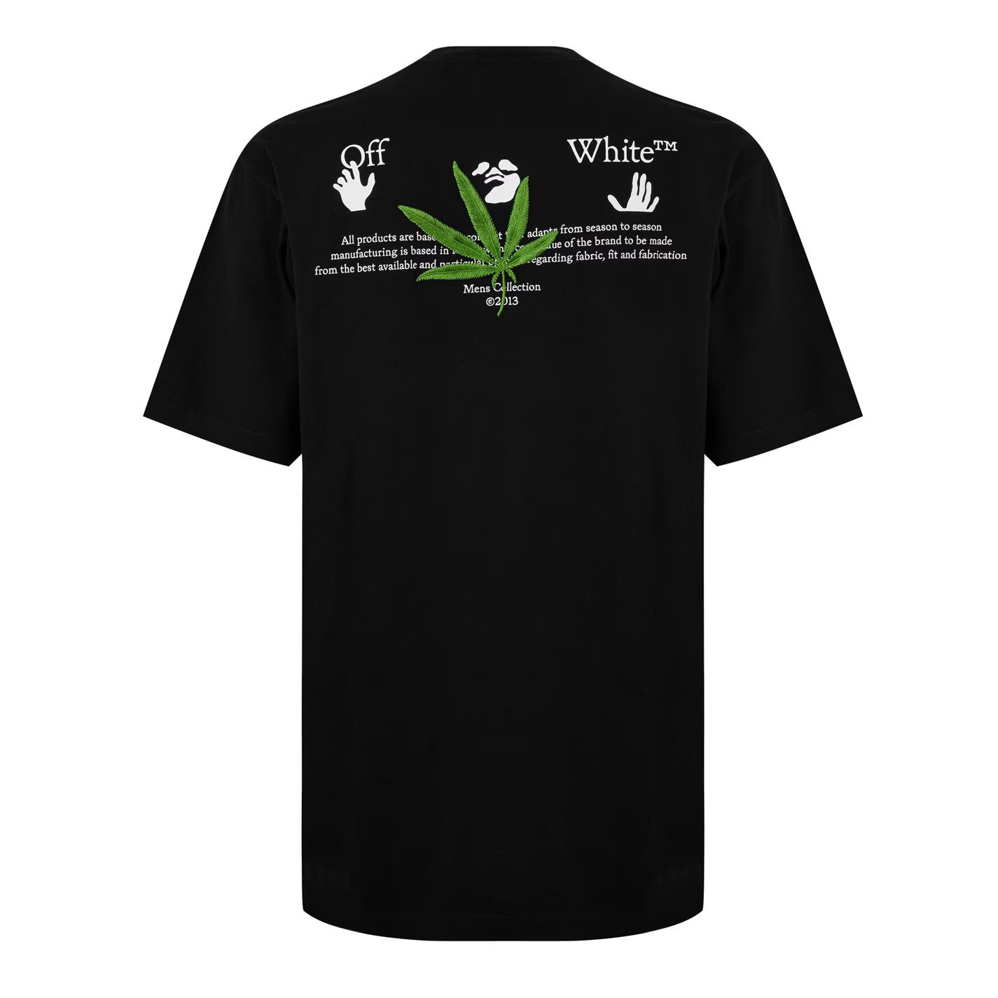 Off-White o1g2r1mq0226 Short-Sleeve Longline T-Shirt In Black Size US XS / EU 42 / 0 - 2 Thumbnail