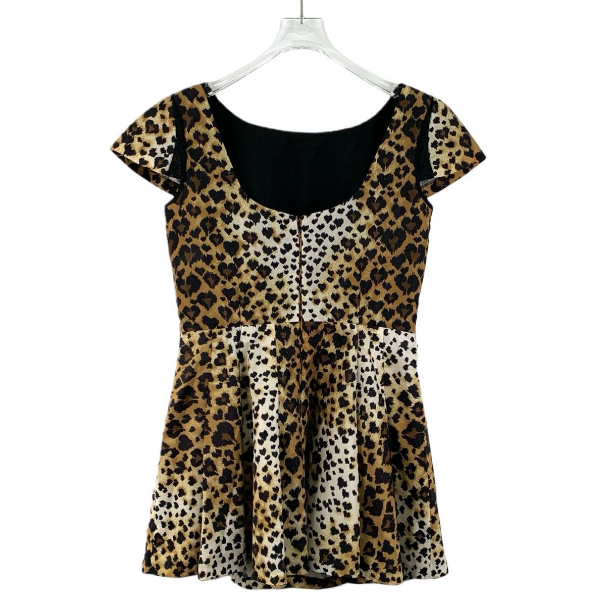 Valentino Valentino Brown Leopard Print Short Sleeve Dress K26WX Size M / US 6-8 / IT 42-44 - 2 Thumbnail