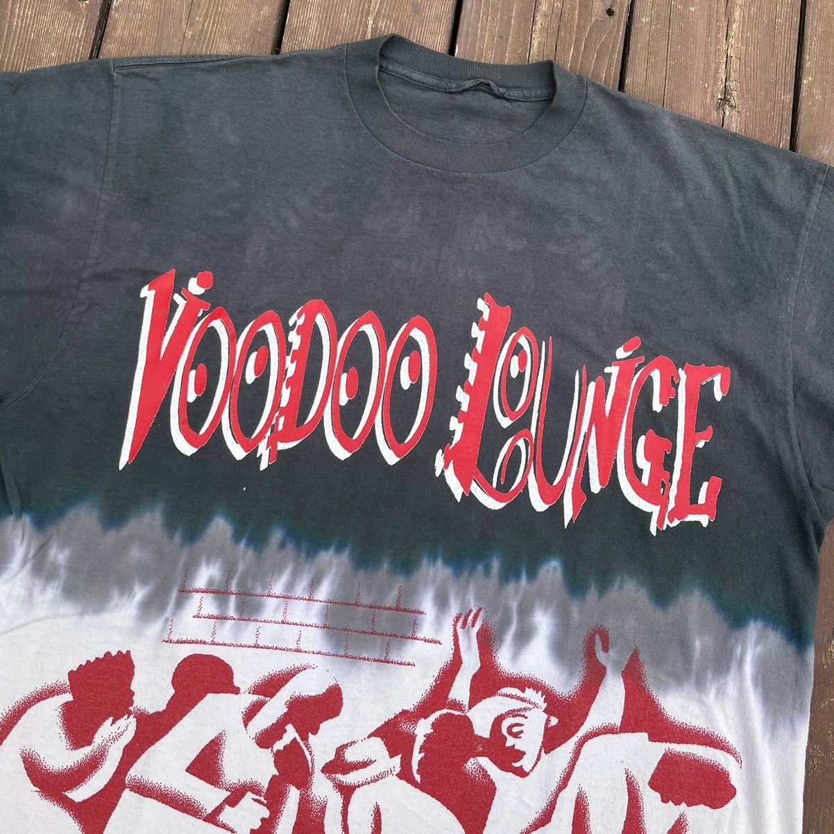 Band Tees × The Rolling Stones × Vintage Vintage 1994 Rolling Stones Voodoo Lounge AOP VERY RARE Size US XL / EU 56 / 4 - 2 Thumbnail