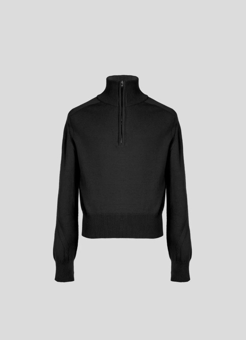 Vuja De Vujade Frank structured half-zip knit sweater in black