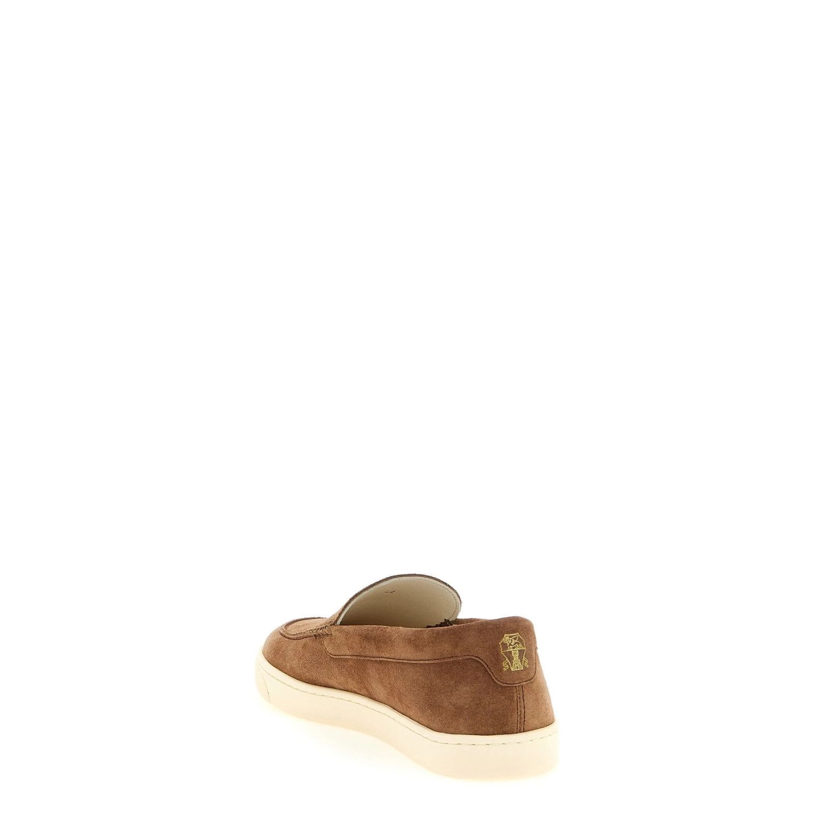 Brunello Cucinelli BRUNELLO CUCINELLI $1100 Hazelnut Chevron-effect suede loafe Size US 11 / EU 44 - 3 Thumbnail
