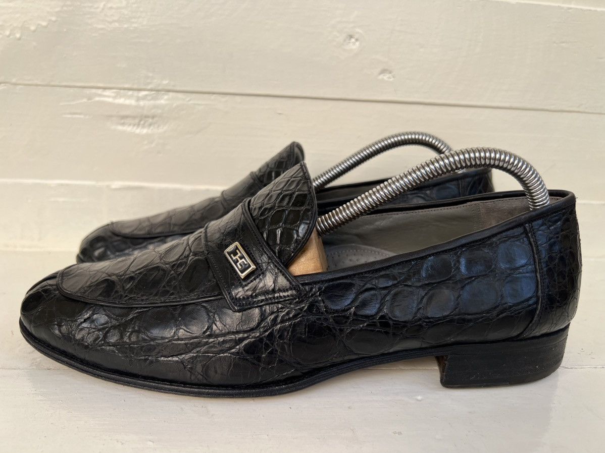 Bally BALLY Full Crocodile Black Loafers Men’s Sz US 8.5 Size US 8.5 / EU 41-42 - 4 Thumbnail