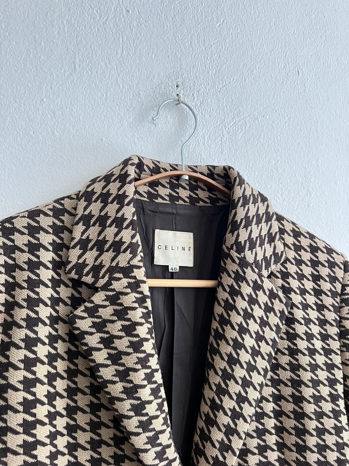 Celine Vintage Celine Houndstooth pattern suit Size L / US 10 / IT 46 - 3 Thumbnail