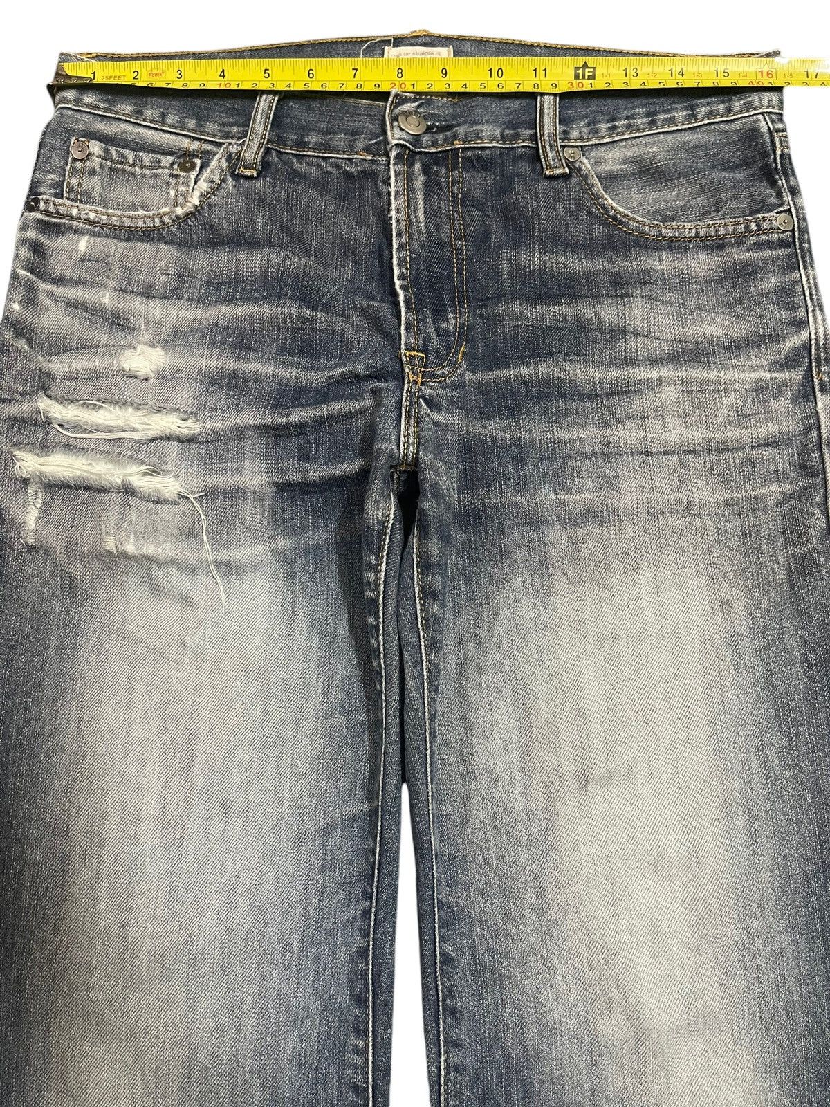 Gap Vintage Gap Blue Faded Wash Style Distressed Loose Jeans Size US 32 / EU 48 - 12 Thumbnail