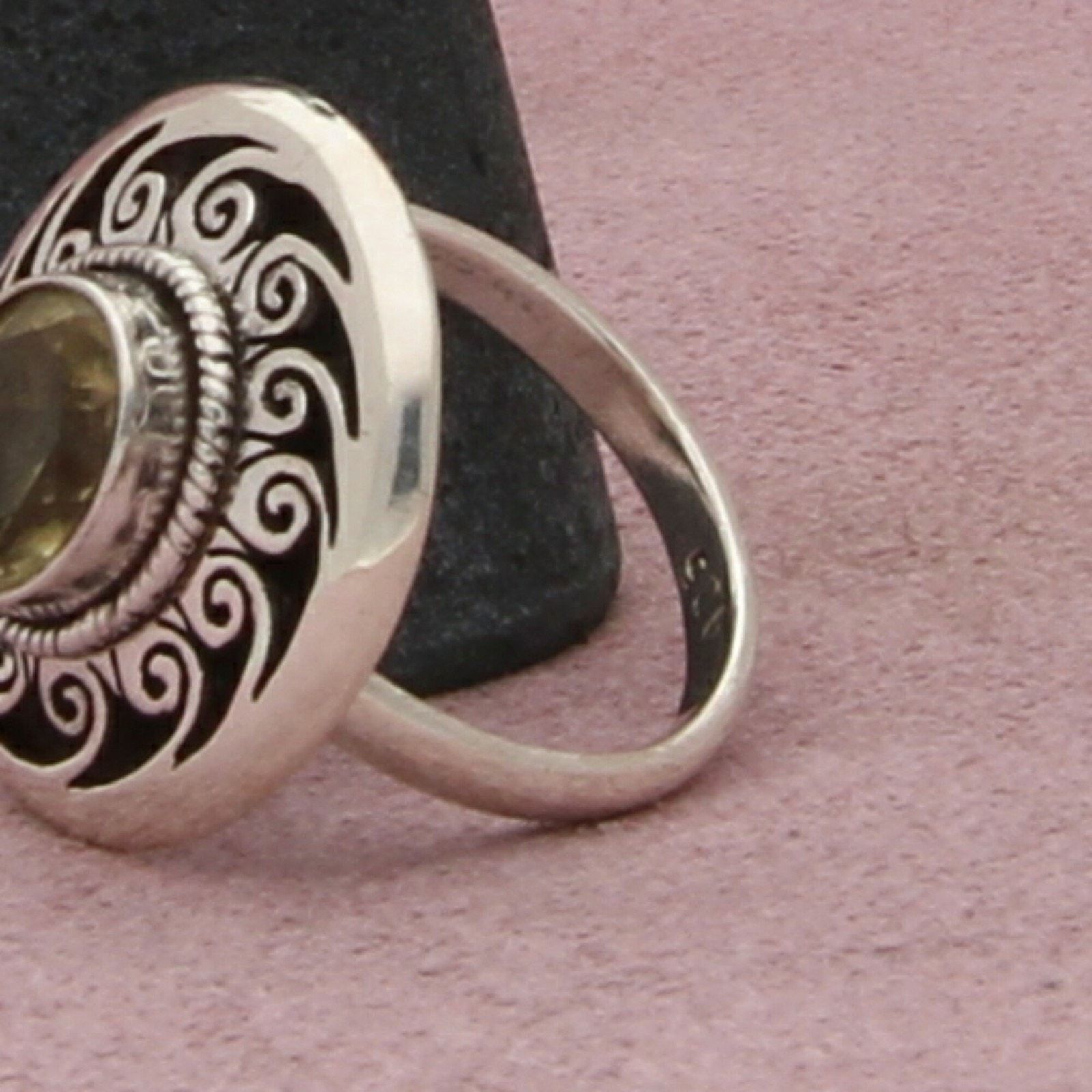 Sterling Silver sterling silver vintage braided citrine swirls ring size 8 Size ONE SIZE - 3 Thumbnail
