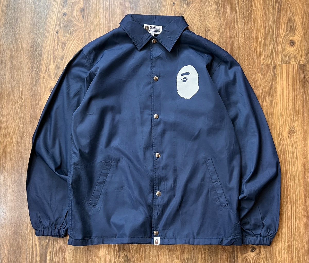 Bape Rare Bape Coach Jacket (Navy) Size US L / EU 52-54 / 3 - 1 Thumbnail